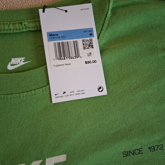 Nike Green Just Do It Short Sleeve Tee - Picture 2 of 4